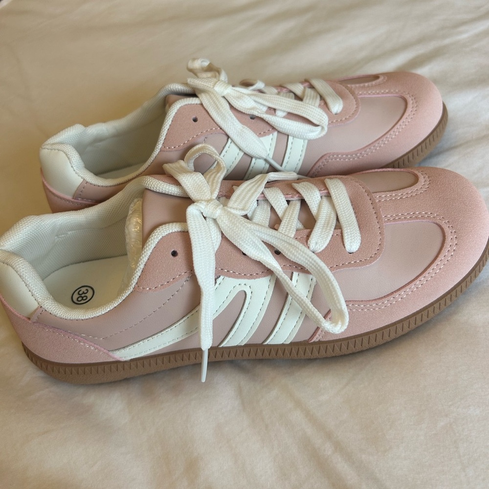 Pink and White Sneakers